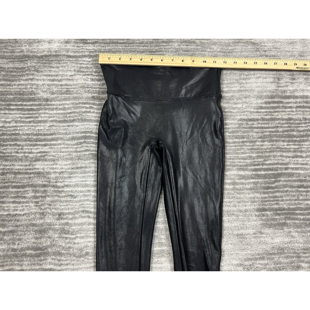 Spanx‎ by Sara Blakely Leggings Womens Small Black Leather Look Ankle - Picture 4 of 13